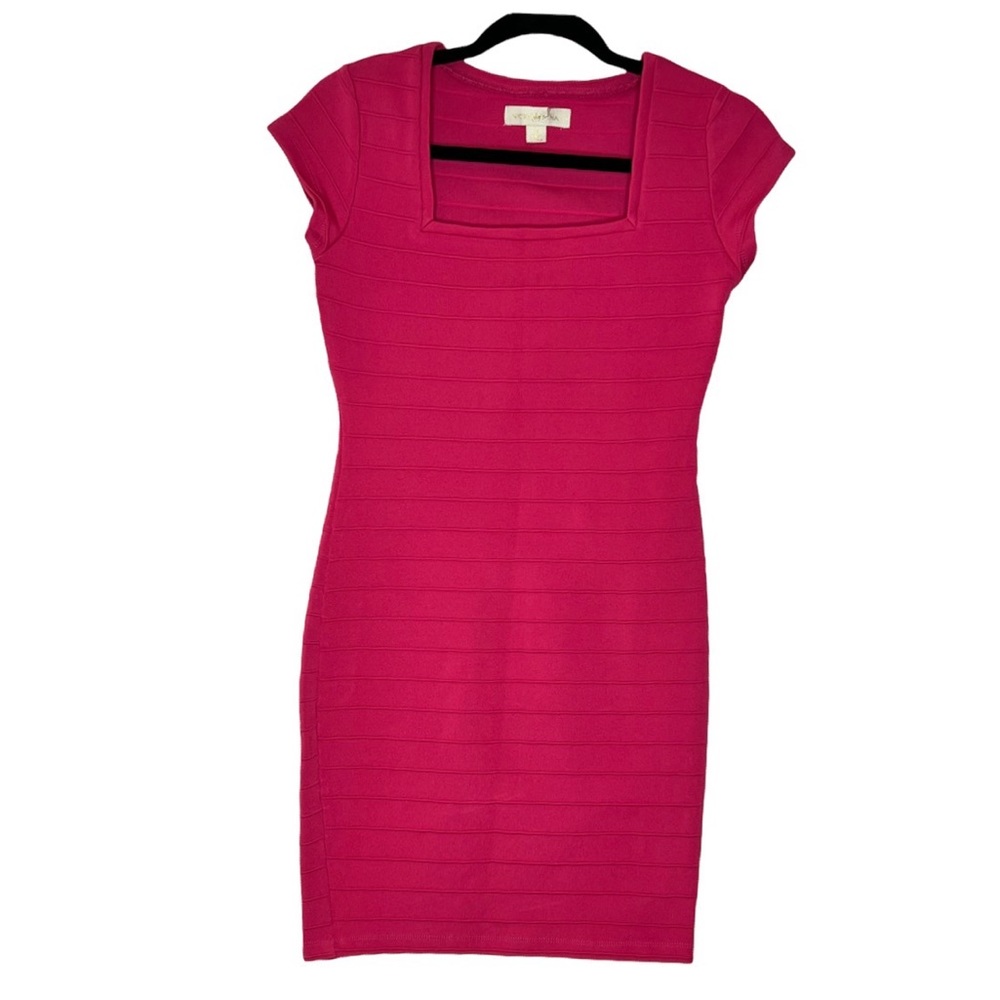 NICKI MINAJ Fitted Barbiecore Bodycon Club Party Cocktail Sexy Mini Dress Small